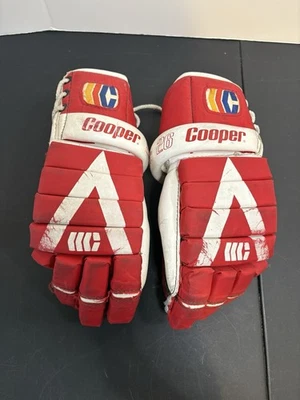 Cooper Pro Hockey Gloves Red White Padding Durable Design 12 1/2” -32cm - Image 1 of 4