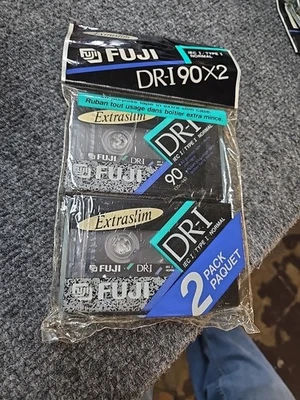 Fujitsu Dr I 90 Type I Blank Audio Cassette New Sealed Lot of 2 - Image 1 of 2