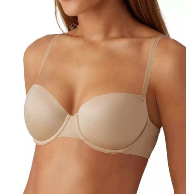 b. tempted Bra Beige Comfort Smooth Adjustable Underwire Balconette 40C / #8118 - Image 1 of 4