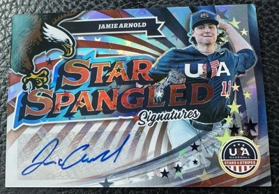 2025 Panini Stars & Stripes JAMIE ARNOLD Star Spangled Signatuers AUTO #22/50 - Image 1 of 2