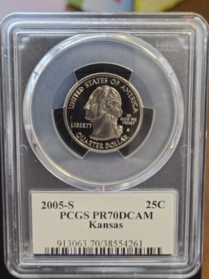 2005-S PCGS PR70DCAM Kansas Quarter - Image 1 of 2