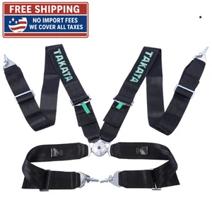 Universal Black TAKATA Camlock Quick Release Racing Seat Belt Harness 3” - Picture 1 of 26