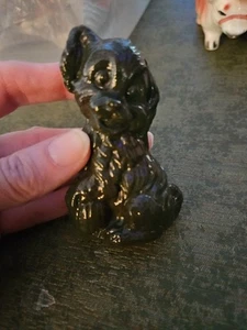 Vintage BOYD GLAS SKIPPY DER HUND dunkelgrün gemarkt - Bild 1 von 7