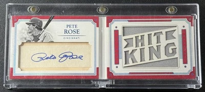 PETE ROSE 2017 NATIONAL TREASURES LEGENDS CUTS BOOKLET NICKNAME JERSEY AUTO /10 - Image 1 of 2