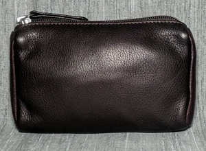 AWESOME CASHMERE LEATHER OSGOOD MARLEY LARGE COIN PURSE W/ATTACHED KEY RING VGC - Picture 1 of 12