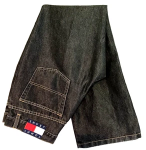 Tommy Hilfiger Womans Size 11 Jeans Vintage Slight Boot Metallic Black High Rise - Picture 1 of 15