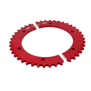 Chain Wheel Split Aluminum Sprocket 42T Tooth 420 Chains Disc Gear Transmissio - Foto 1 di 8