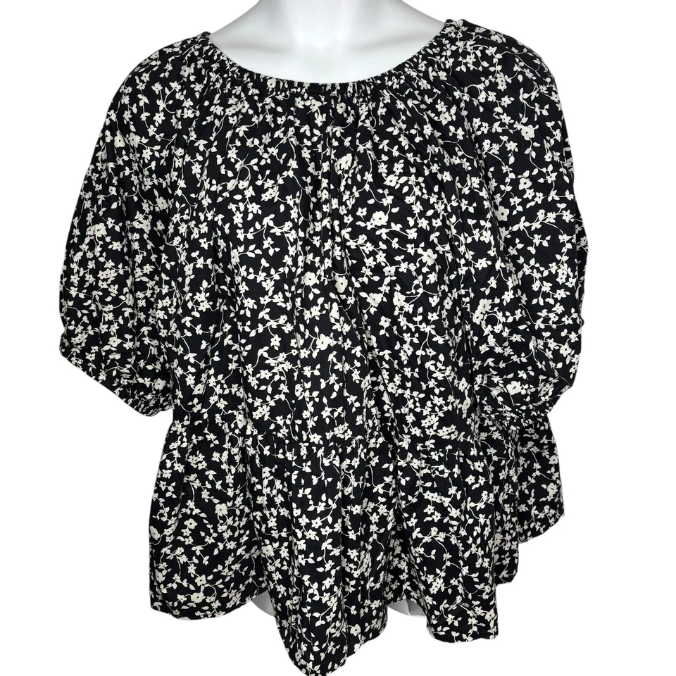 Туника топ с коротким рукавом женская Old Navy большой размер 4X цветочный ключ отверстие сзади - Изображение 1 из 4