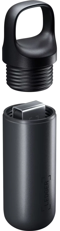 Ledger - Nano Capsule Waterproof Aluminum Case - James cryptool Black