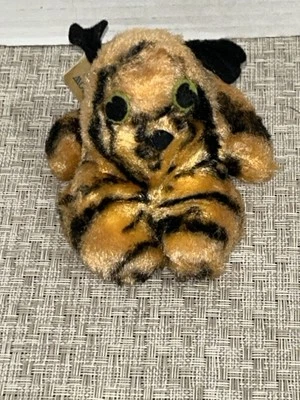 Vintage Dardenelle Pillow Pet Dankin Tiger Bean Bag Plush Felt Eyes 5" 1970s - Image 1 of 4