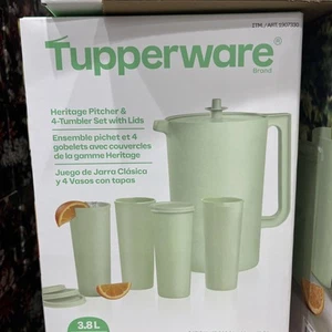 Tupperware Heritage Krug (1 Gallone) & 4 Becher Set mit Deckel - Bild 1 von 3