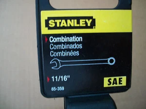 NUEVA LLAVE DE COMBINACIÓN DE ESMALTE COMPLETO LARGA STANLEY 11/16" PULGADAS - Imagen 1 de 3