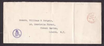 Royalty 1912 GVR KGV Royal Cypher cachet long folded cover - Image 1 of 2