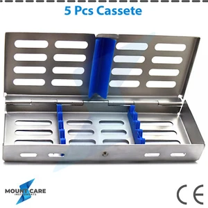 German Autoclave Dental 5 Pcs Sterilization Cassette Box Rack Tray Instruments - Picture 1 of 3