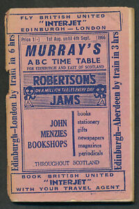EDINBURGH Scotland August 1966 Murray's railway timetable ZD2242