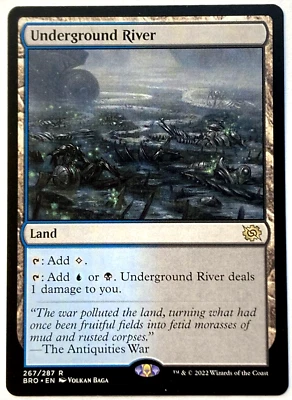 MTG Underground River The Brothers' War 267/287 NM Rare Land - Image 1 of 4