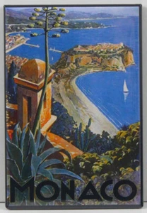 Monaco 2" X 3" Fridge / Locker Magnet. France Europe - Picture 1 of 2