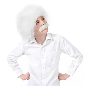 Albert Einstein Wig/Moustache Mustache! School Projects/Costume Kit! Heroes NEW! - Picture 1 of 2