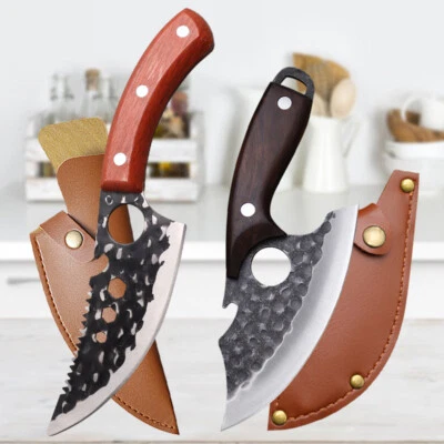 WXCOO Ultra Sharp Kitchen Chef's Knife Meat Cleavers Butcher Boning Knives Fit Camping