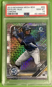2019 Bowman Chrome Mega Box #89 Esteury Ruiz 1st Bowman PSA 10 GEM MINT - Picture 1 of 2
