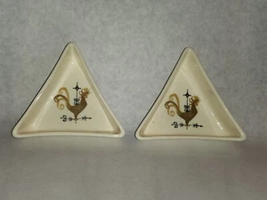 2 Knowles Rare Triangular Condiment Or Nut Dishes. - Picture 1 of 4