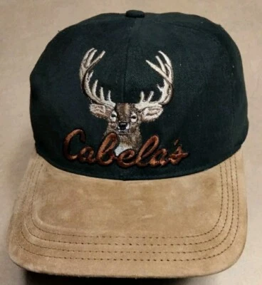 Sombrero Gorra de Colección Cabelas Papá Gamuza Bill Bordado Ciervo Buck Caza Hecho en EE. UU. Foto 1 de 4
