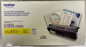 (NEW) Genuine Brother TN-431Y Yellow Toner Cartridge "Free Shipping" - Picture 1 of 3