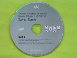 DVD NAVIGATION MERCEDES BENZ AUDIO 50 APS KROATIEN OSTEUR. 2009 A B E M R TÜRKIS - Bild 1 von 2