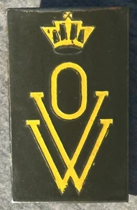 Vintage Dutch East Indies Sleeve Emblem OVW Oorlogsvrijwilligers Volunteers - Imagen 1 de 12