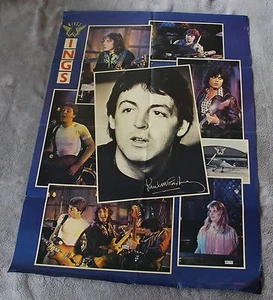 Póster de música Scandecor de Paul McCartney 1984 8 píxeles en muy buena condición C6 - Imagen 1 de 1
