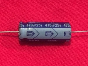 470uf 25V NICHICON TVX1E471MCA Condensatore Assiale Alluminio Elettrolitico 10pz - Foto 1 di 5