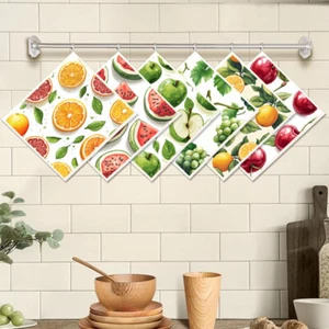 6Pcs Morigins Schwedische Küche Geschirrtücher Früchte saugfähige Geschirrtücher - Picture 1 of 10
