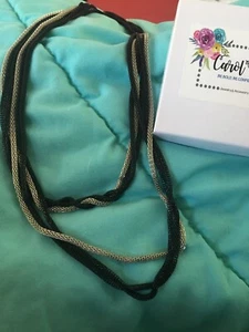 Carol And Bella Necklace 3 Strand. Black And Silver - Picture 1 of 2