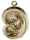 Vintage Catholic Mary & Infant Jesus Sterling Silver Filled Medal