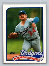 1989 Topps #150 Fernando Valenzuela Los Angeles Dodgers Baseball Card