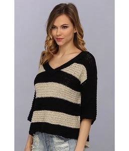 Suéter para mujer Free People Parkslope a rayas F316X266 ligeramente usado - Imagen 1 de 3