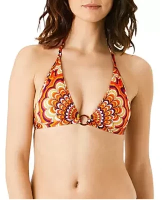 Vilebrequin 1975 Mujer Rosa Estampado Halter Bikini Top Traje de Baño Talla 10 L 6484 Foto 1 de 2