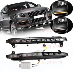 Par de luces antiniebla LED diurnas DRL señales de giro para Audi Q7 2007~2009 - Imagen 1 de 8