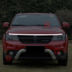 Front Grille Trim LED Hood Strip Lights DRL Decorative Lamps For Dodge Journey - Picture 1 of 11