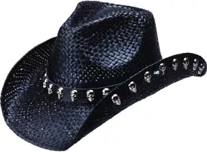 Sombrero de Vaquero Peter Grimm Ltd Unisex Gotham Paja Talla Única, Negro - Imagen 1 de 3