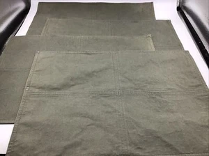 Tischset 4er Set Olivgrün Salbei Denim Chambray Baumwolle Klassisch Tischgedeck - Bild 1 von 11