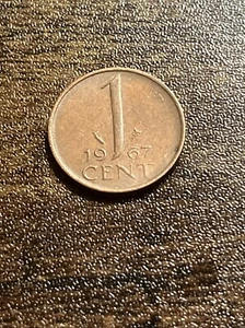 1967 Netherlands 1 One Cent Actual Coin TK8788* - Picture 1 of 3