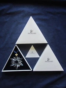 Swarovski Crystal Christmas Ornament 1998 Annual Large Snowflake VINTAGE NEW BOX - Picture 1 of 9
