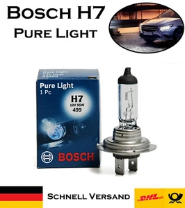 1x Bosch H7 55W 12V 1987302777 Pure Light Scheinwerfer Ersatz Lampe E-geprüft - Picture 1 of 4