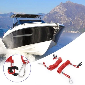 Rotating Boat Safety Ropes Red 1.6m Kill Switches Key Lanyard Practical - Picture 1 of 24