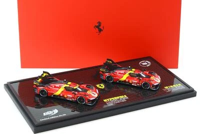 1:43 BBR Ferrari 499P le Mans 2023 Spécial Jeu #50 + #51 Carbone Base - Limitée - Photo 1/3