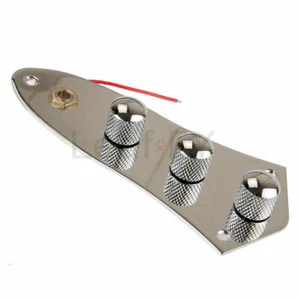 Pre Wired Jazz Bass JB Switch Control Plate Wired Fully Loaded Chrome - Picture 1 of 4