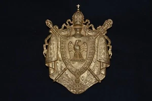 PLAQUE DE SABRETACHE OFFICIER GARDE IMPERIALE-SECOND EMPIRE-NAPOLEON III-1870/71 - Picture 1 of 2