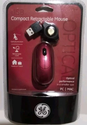 GE Mini Mouse Compact Retractable Red New - Image 1 of 4