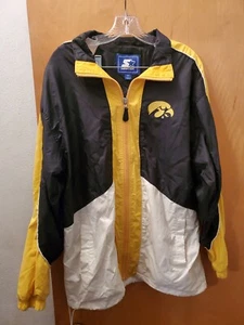 Vintage 90s Starter Iowa Hawkeyes Windbreaker Jacket Size Medium  - Picture 1 of 5